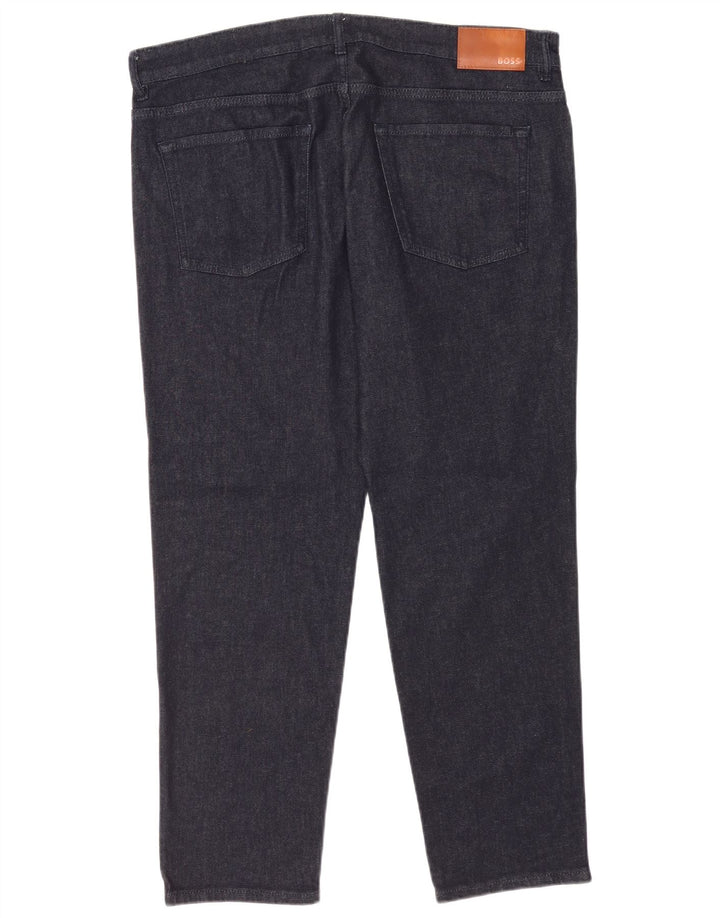 Hugo Boss Mens Slim Jeans W38 L32 Navy Blue Cotton