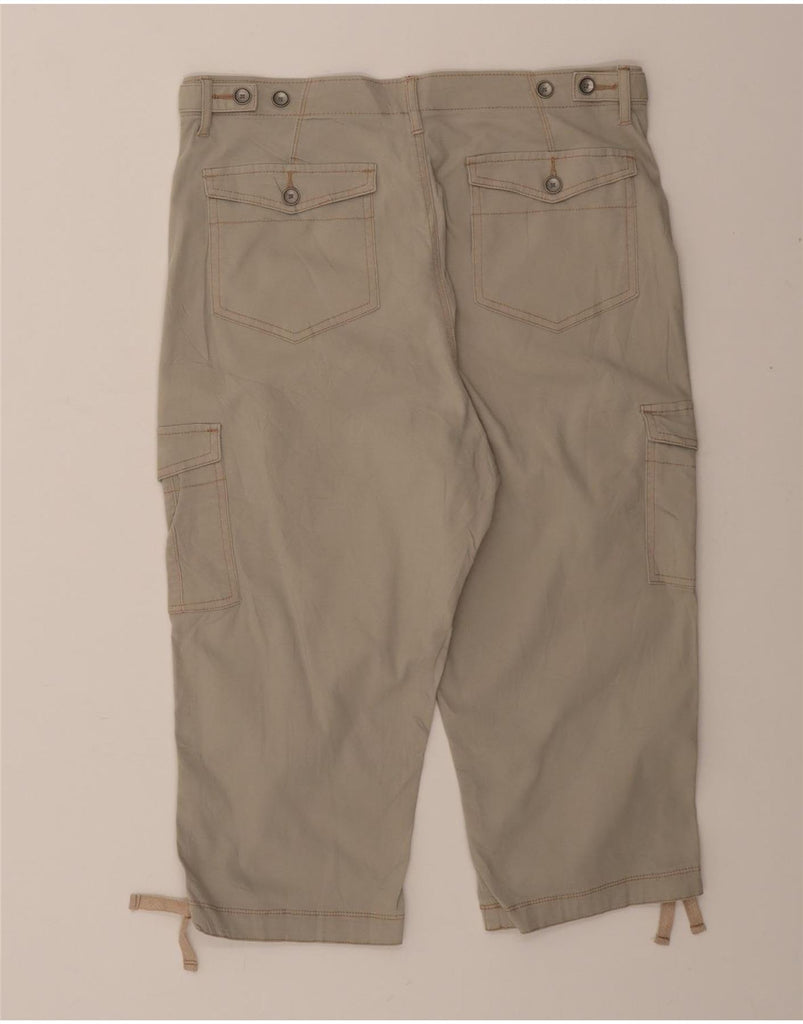 LEE Womens Straight Capri Trousers US 14 XL W36 L20 Grey Cotton Vintage Lee and Second-Hand Lee from Messina Hembry 