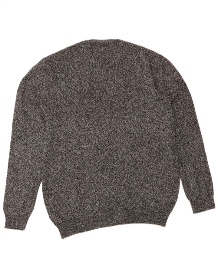 Jack Wills Mens Crew Neck Jumper Sweater Large Grey Flecked Merino Wool