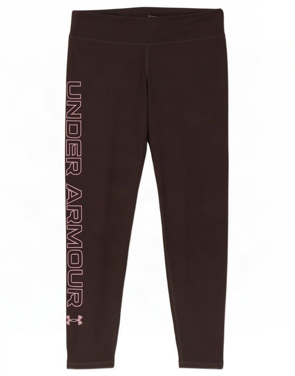Under Armour Womens Graphic Leggings UK 10 Small Grey Cotton
