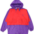 PUMA Mens Oversized Hooded Rain Jacket UK 36 Small Purple Colourblock