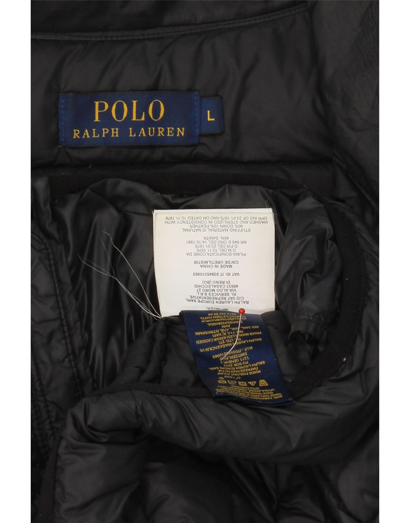 POLO RALPH LAUREN Mens Padded Gilet UK 40 Large Black Polyester Vintage Polo Ralph Lauren and Second-Hand Polo Ralph Lauren from Messina Hembry 
