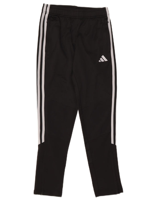 Adidas Boys Tracksuit Trousers 11-12 Years Black Polyester