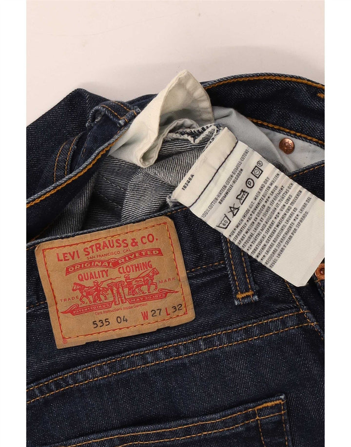 Levi's Mens 535 Straight Jeans W27 L32 Navy Blue Cotton