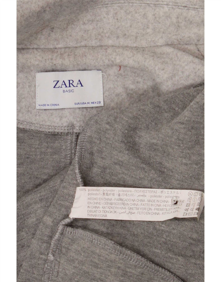 Zara Womens Overcoat UK 14 Medium Grey Polyester