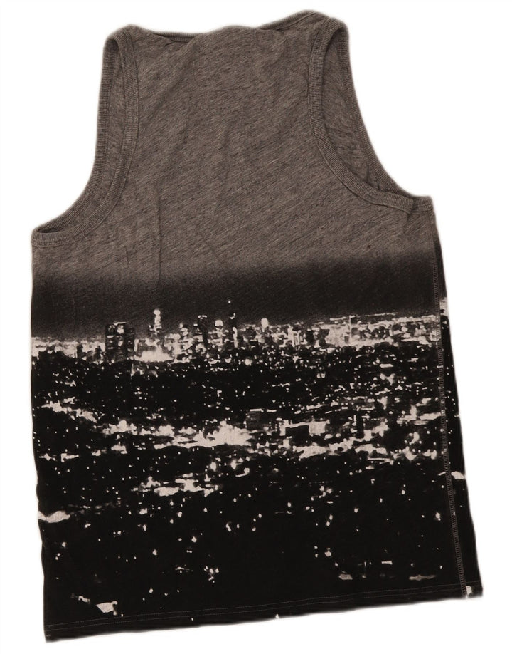 Superdry Mens Graphic Vest Top XL Grey Colourblock Cotton