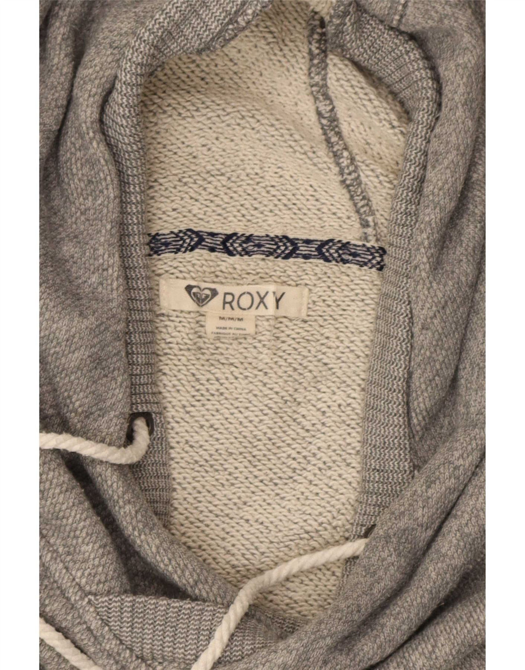 Roxy Womens Hoodie Jumper UK 14 Medium Grey