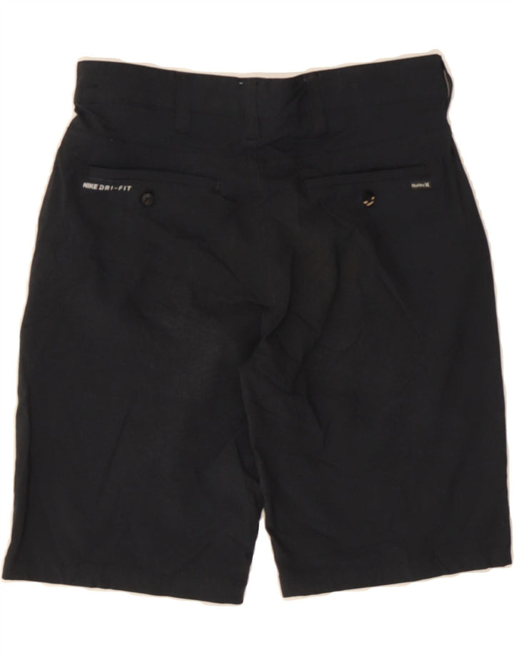 HURLEY Boys Dri Fit Chino Shorts 13-14 Years W28  Black Polyester Vintage Hurley and Second-Hand Hurley from Messina Hembry 