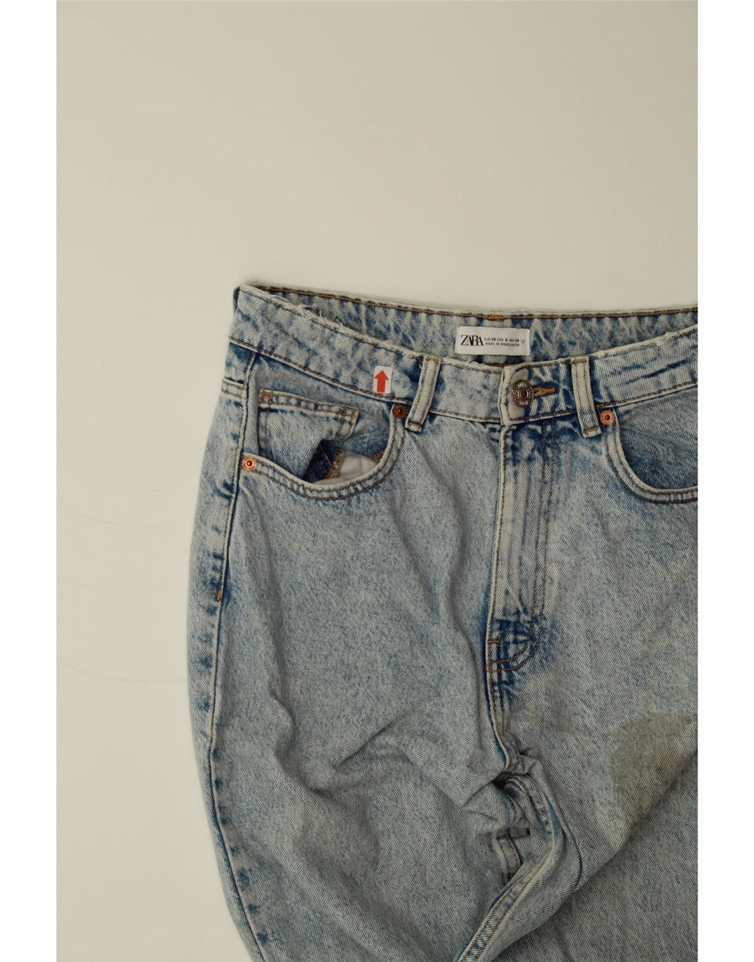 ZARA Womens Tapered Jeans EU 38 Medium W28 L29 Blue Vintage Zara and Second-Hand Zara from Messina Hembry 