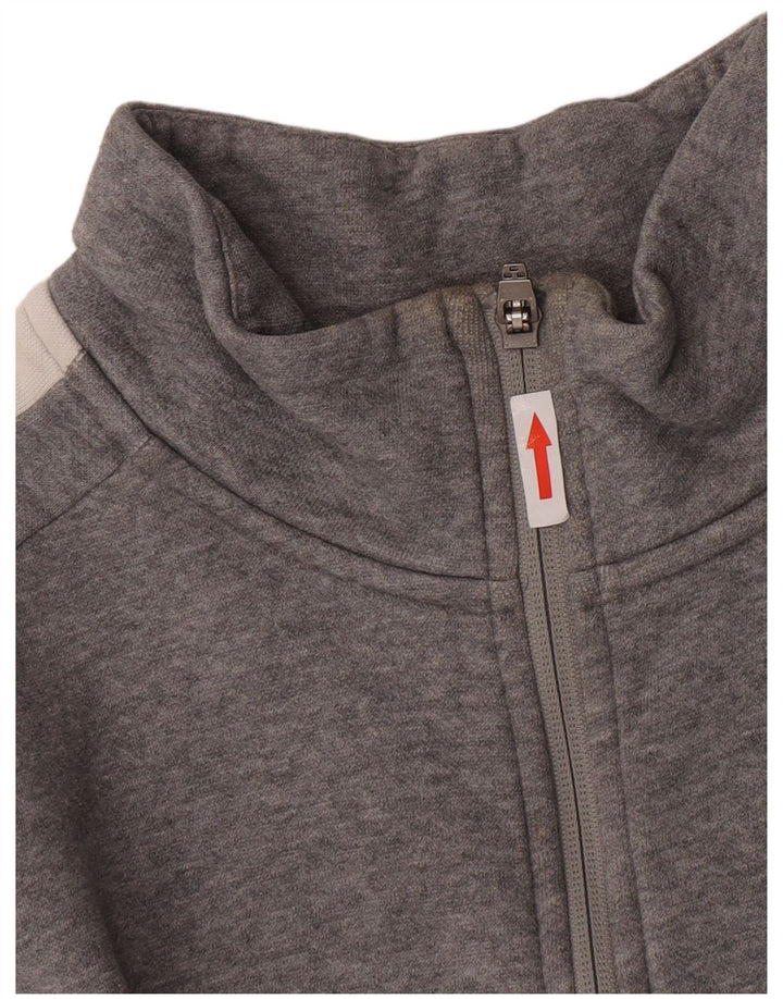 Puma Womens Tracksuit Top Jacket UK 16 Large Grey Colourblock Cotton