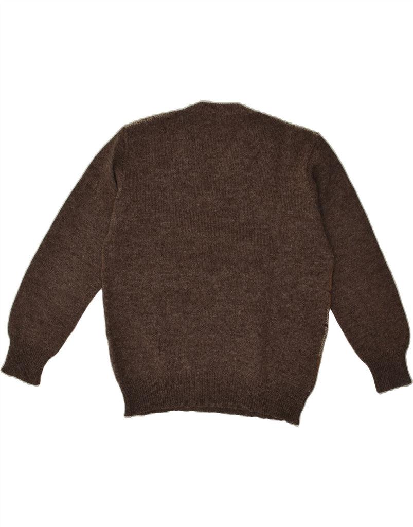 JOCKEY INTERNATIONAL Mens V-Neck Jumper Sweater IT 52 Large Brown Striped | Vintage Jockey International | Thrift | Second-Hand Jockey International | Used Clothing | Messina Hembry 