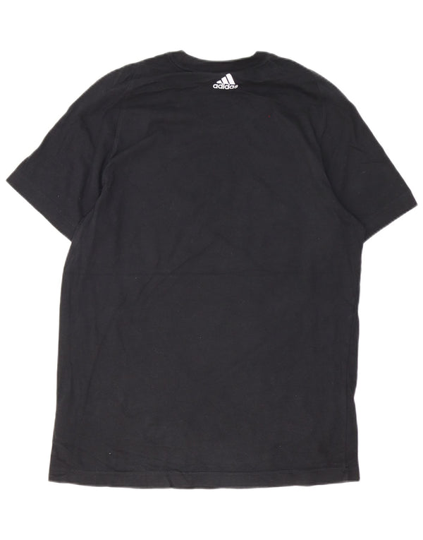 Adidas Mens Graphic T-Shirt Top Medium Black Cotton