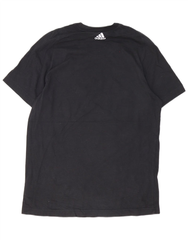 Adidas Mens Graphic T-Shirt Top Medium Black Cotton