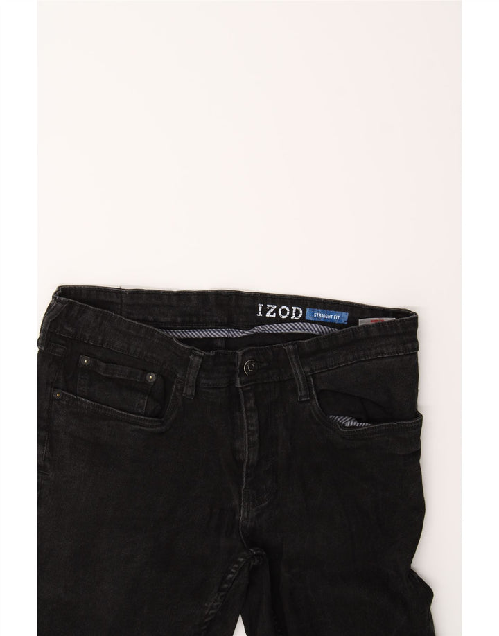 IZOD Womens Straight Jeans W30 L30 Black Cotton Vintage Izod and Second-Hand Izod from Messina Hembry 