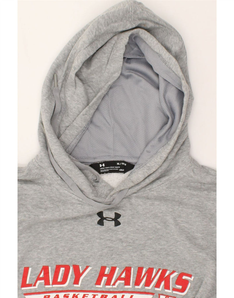 UNDER ARMOUR Mens Graphic Hoodie Jumper XL Grey | Vintage Under Armour | Thrift | Second-Hand Under Armour | Used Clothing | Messina Hembry 
