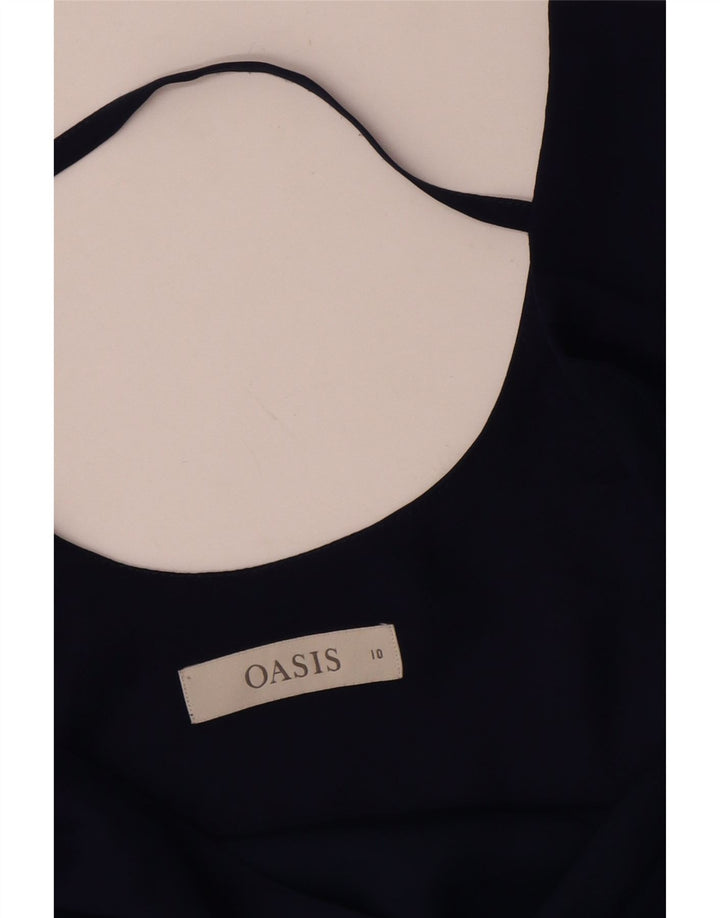 Oasis Womens Sleeveless Blouse Top UK 10 Small Navy Blue