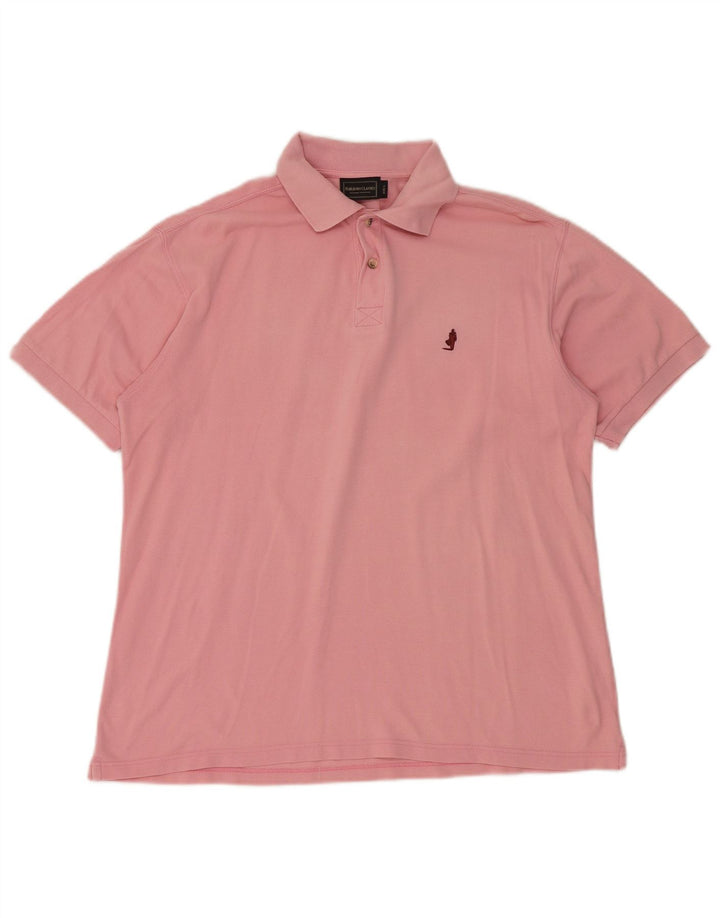 MARLBORO CLASSICS Mens Polo Shirt Large Pink Cotton