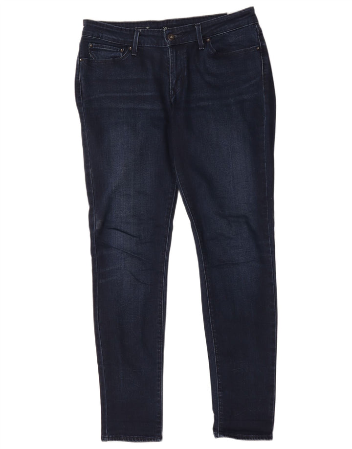 Levi's Womens Skinny Jeans W29 L32 Navy Blue Cotton