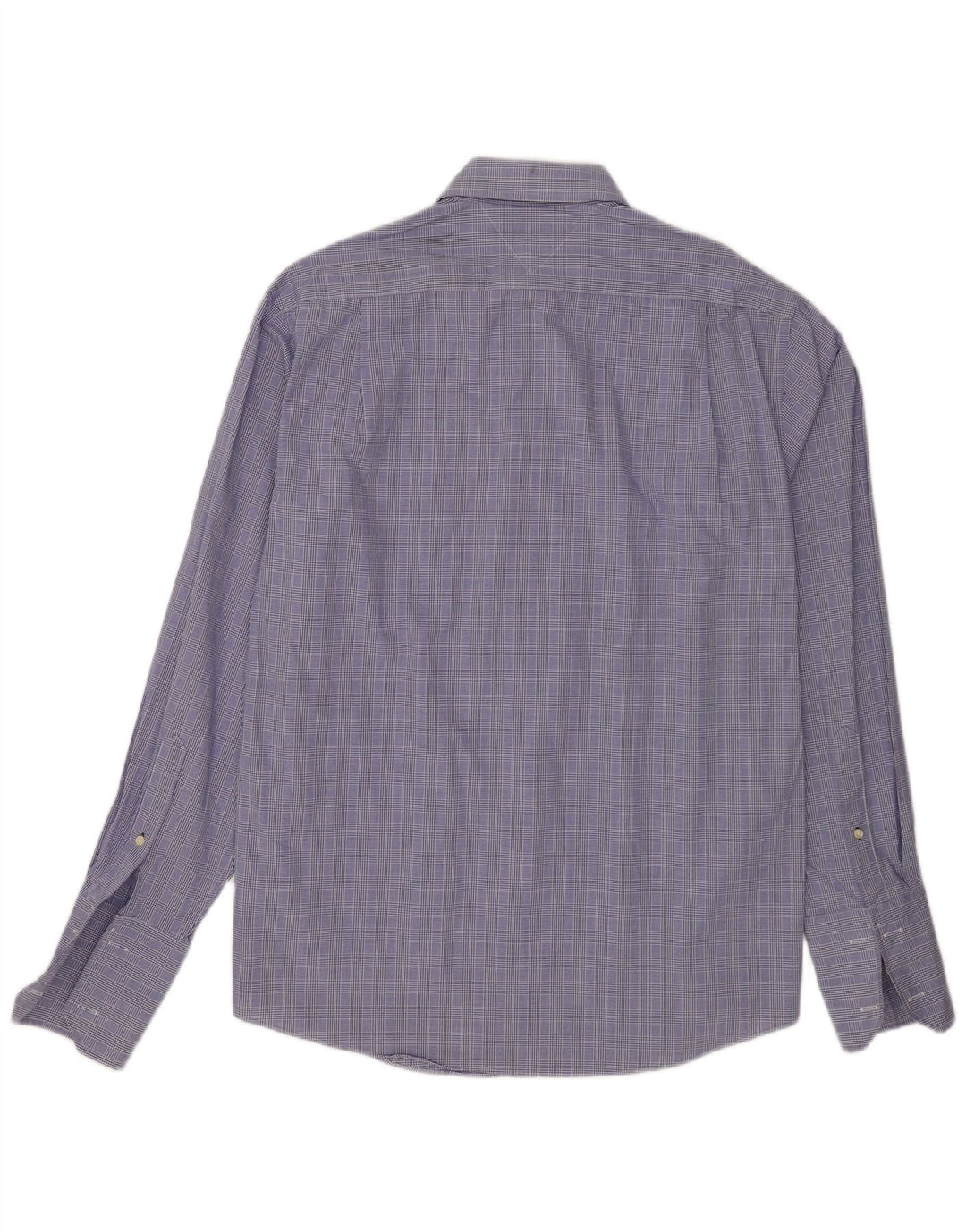 Tommy Hilfiger Mens Formal Shirt Size 15 1/2 Medium Blue Houndstooth