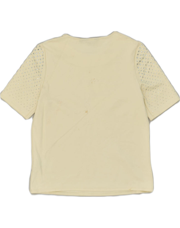TED BAKER Womens Loose Fit Blouse Top Size 2 Small Beige Viscose | Vintage Ted Baker | Thrift | Second-Hand Ted Baker | Used Clothing | Messina Hembry 
