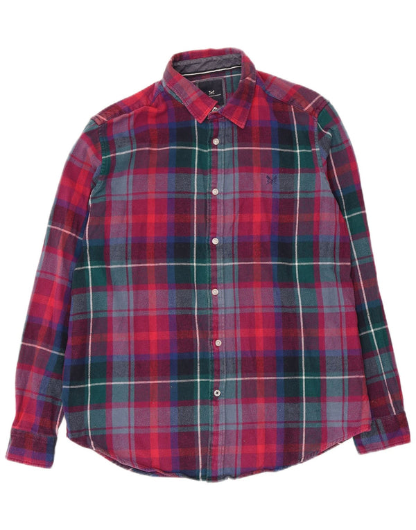 Crew Clothing Mens Slim Fit Flannel Shirt Large Multicoloured Check Cotton