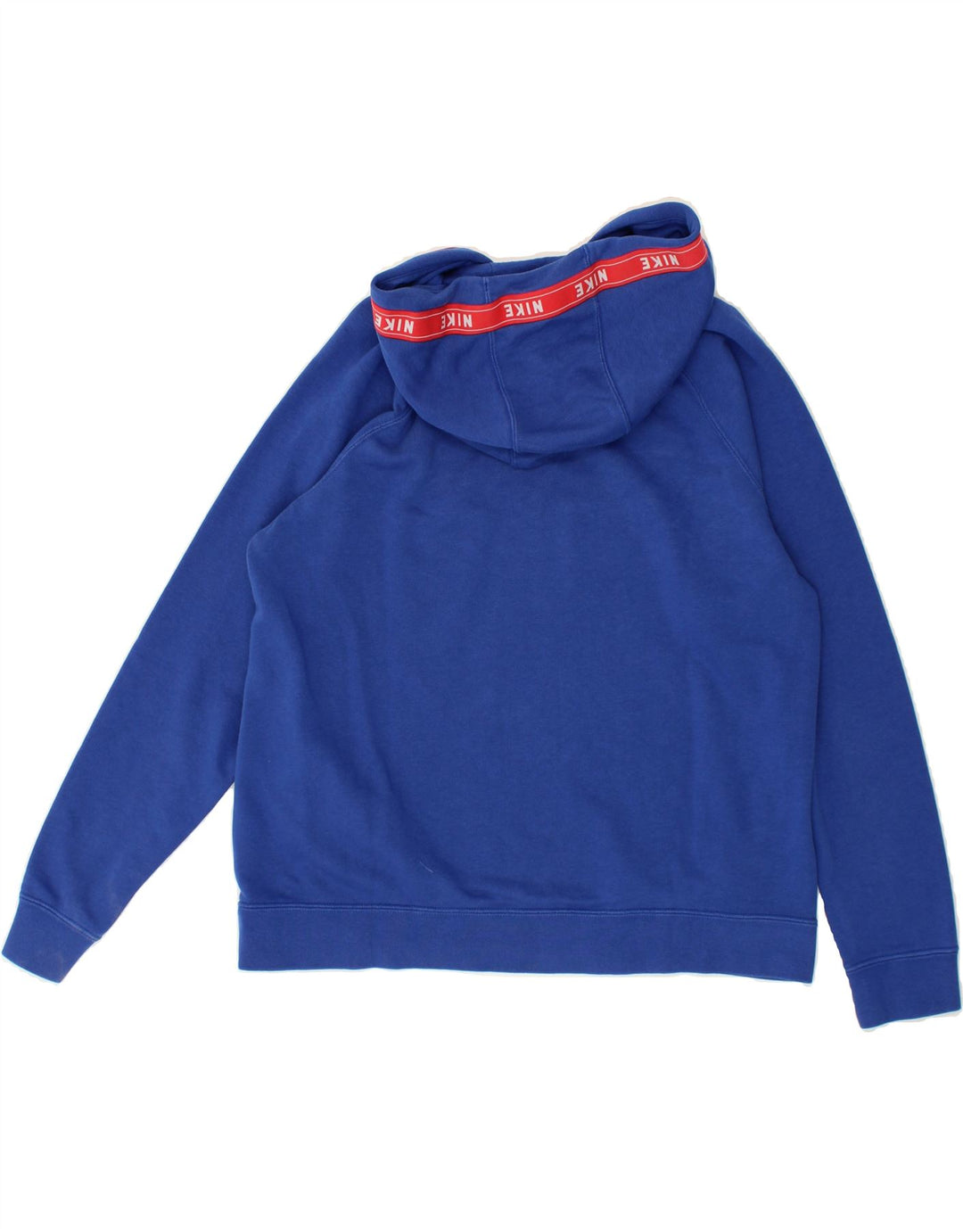 NIKE Womens Graphic Oversized Hoodie Jumper UK 14 Medium Blue Cotton Vintage Nike and Second-Hand Nike from Messina Hembry 
