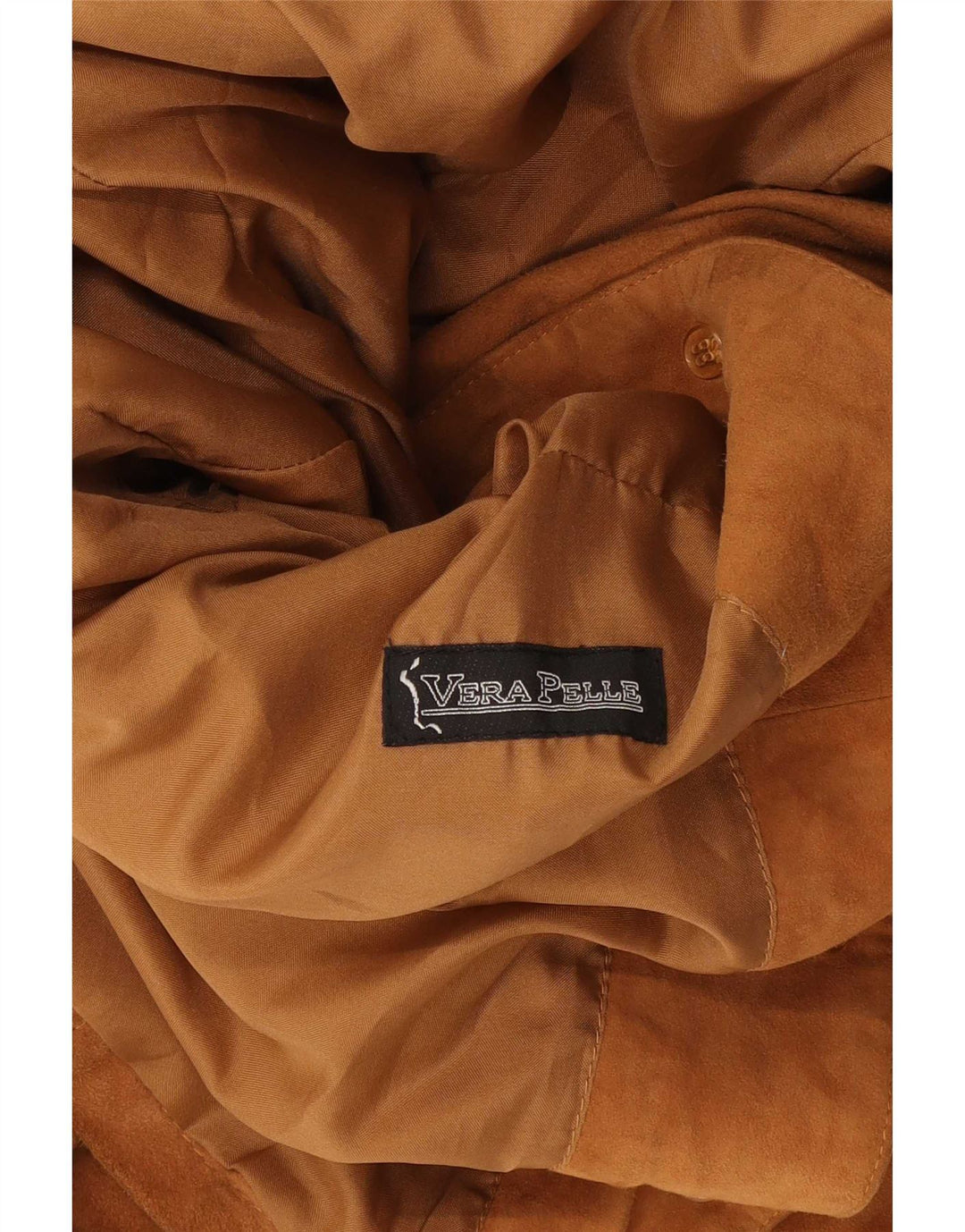 Vintage Womens Suede Jacket UK 14 Medium Beige Leather