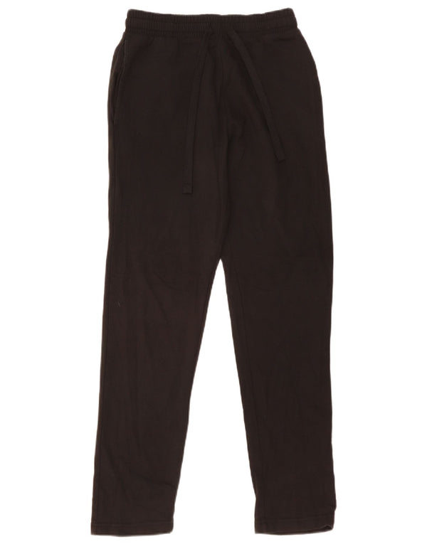 Marks & Spencer Womens Regular Tracksuit Trousers UK 8 Small  Black Cotton