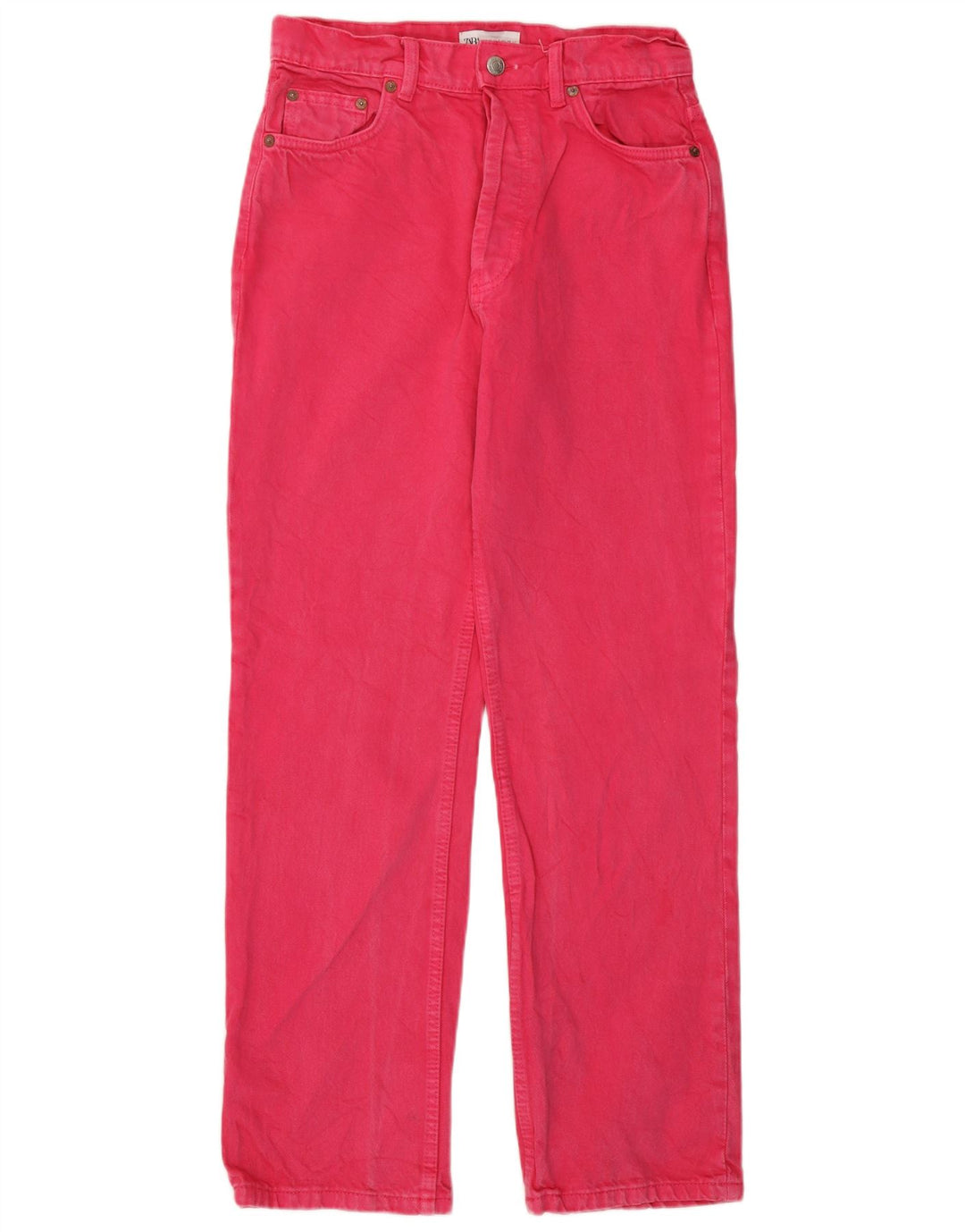 Zara Womens Straight Jeans EU 38 Small W28 L29 Pink