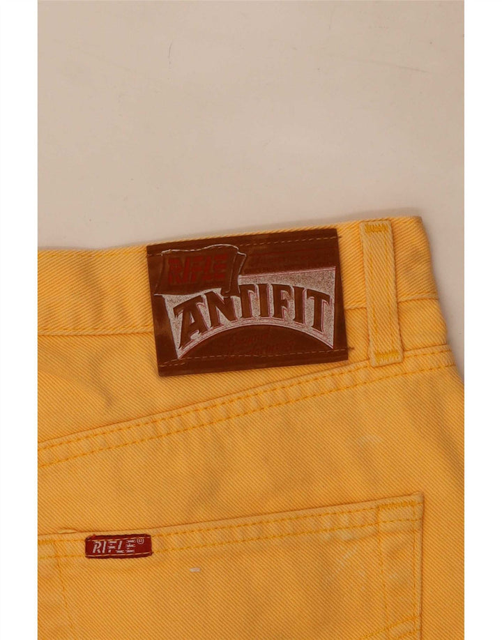 Rifle Mens Straight Jeans W32 L29 Yellow