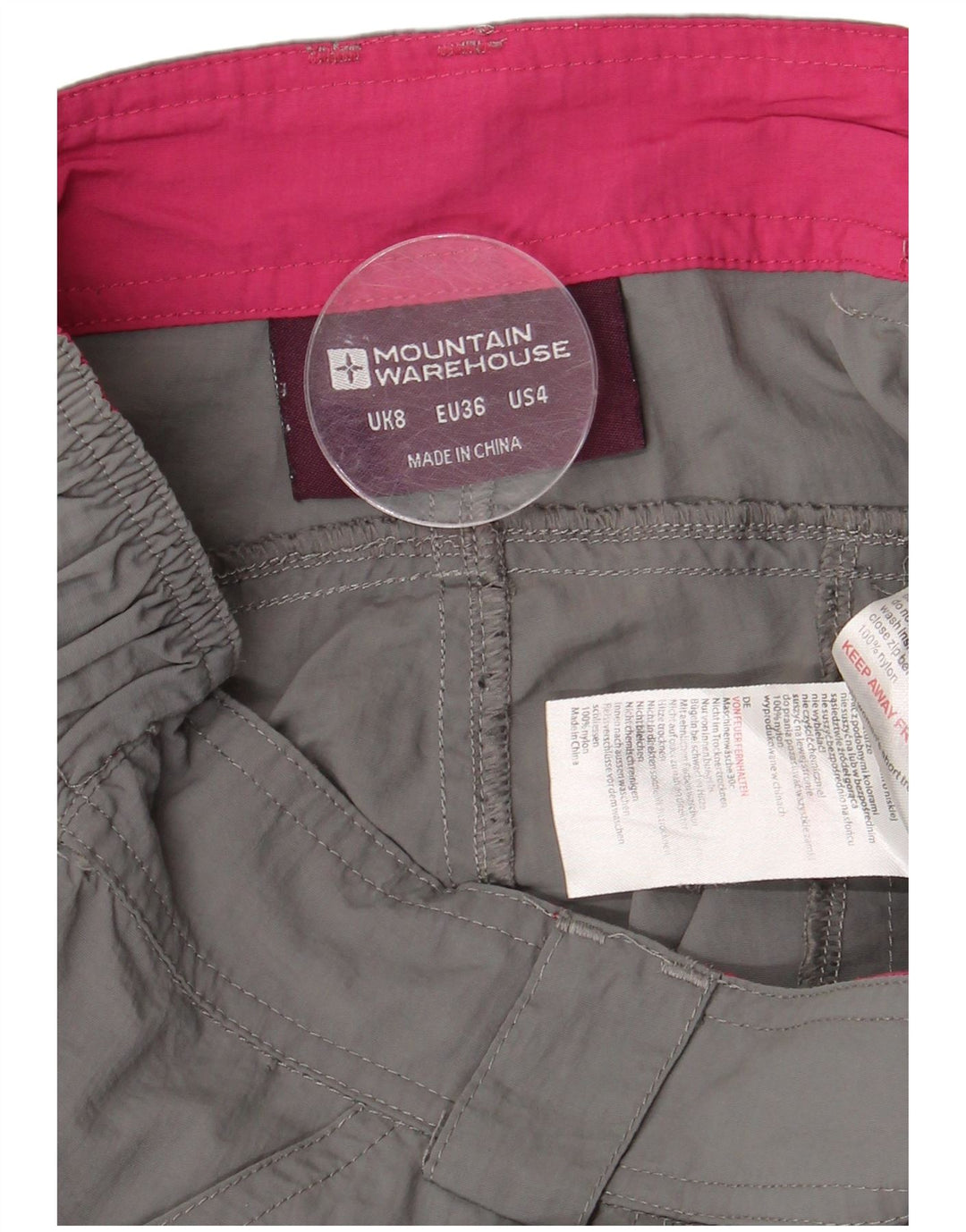 MOUNTAIN WAREHOUSE Womens Straight Cargo Trousers UK 8 Small W30 L28 Grey