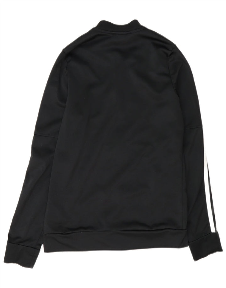 Adidas Boys Tracksuit Top Jacket 13-14 Years Black Polyester