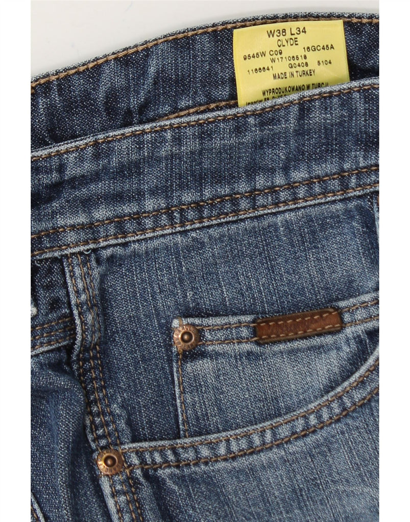 WRANGLER Mens Clyde Straight Jeans W38 L34 Blue Cotton Vintage Wrangler and Second-Hand Wrangler from Messina Hembry 