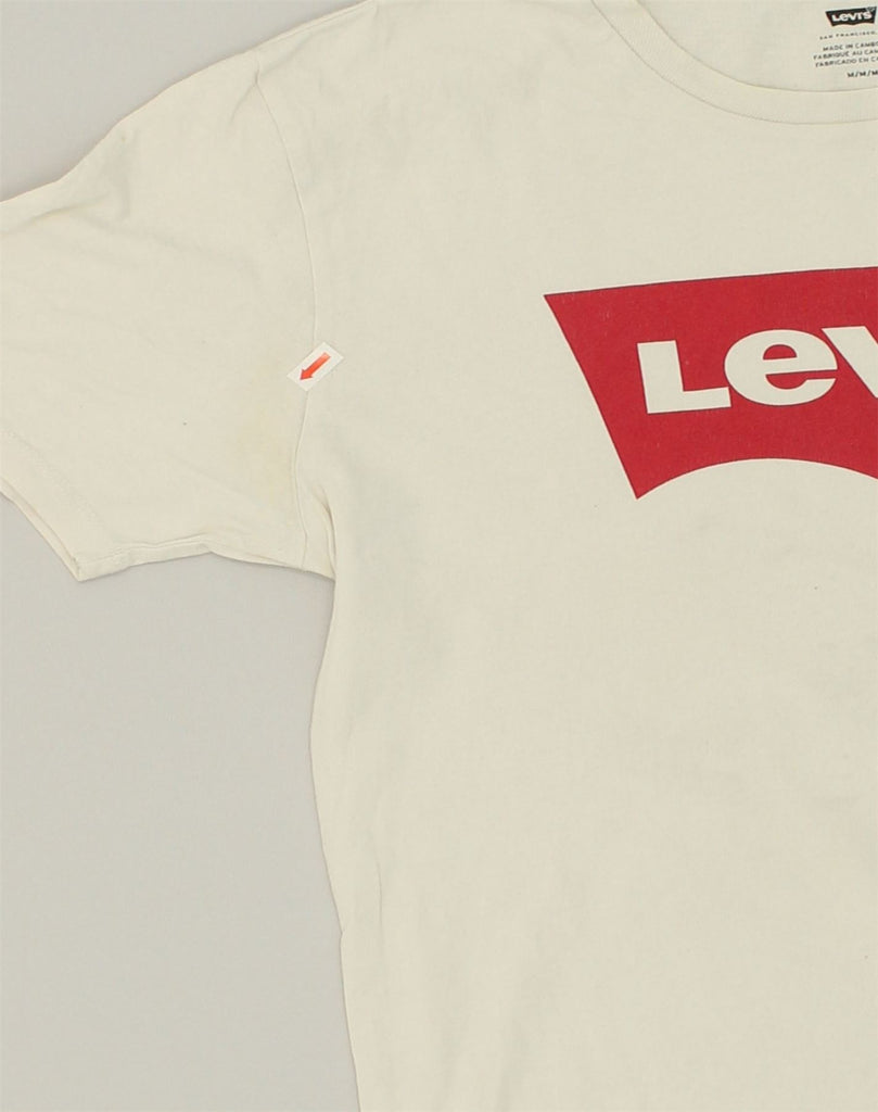 LEVI'S Mens Graphic T-Shirt Top Medium White Cotton | Vintage Levi's | Thrift | Second-Hand Levi's | Used Clothing | Messina Hembry 