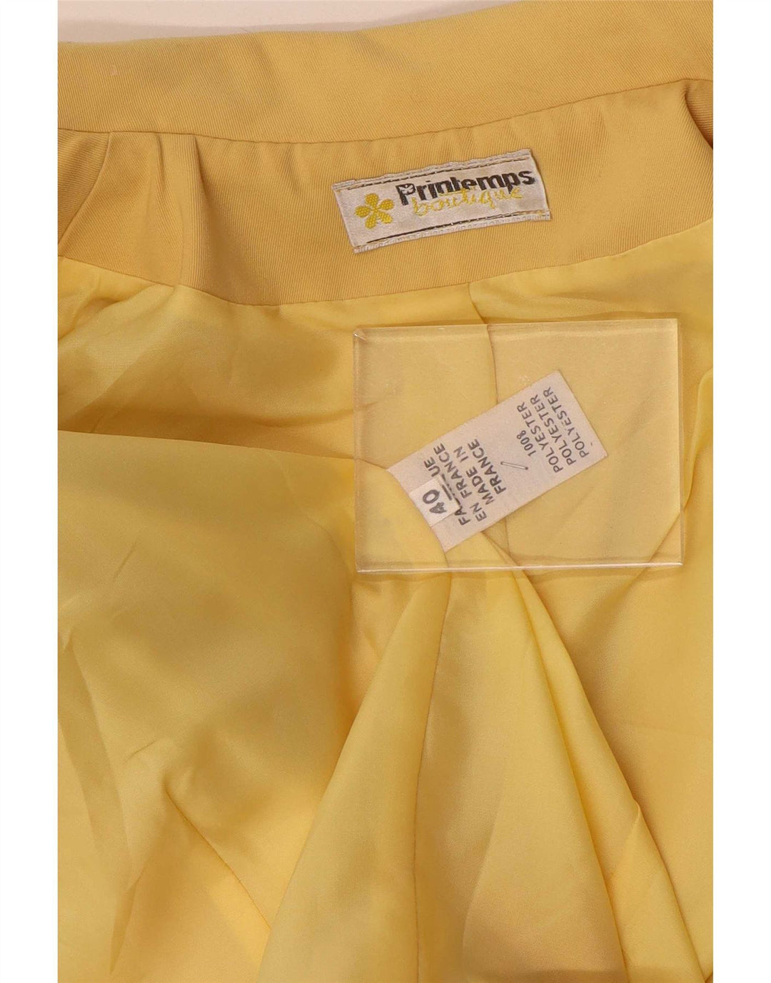 Vintage Womens Double Breasted Blazer Jacket IT 40 Small Yellow Classic