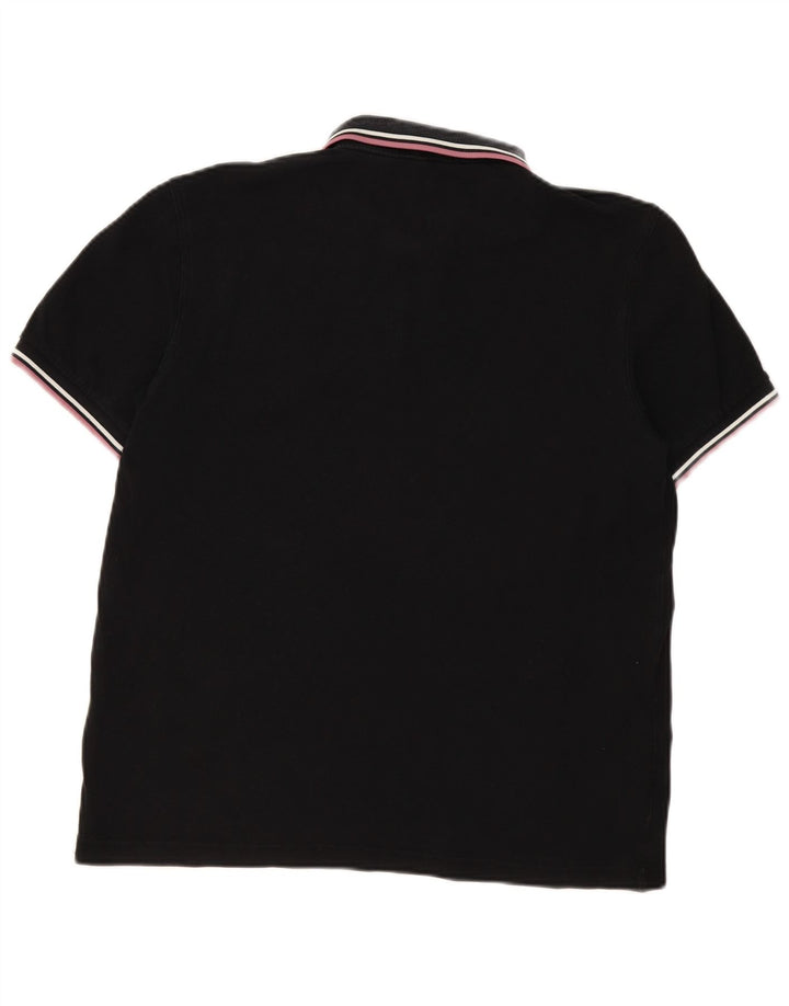 Fred Perry Mens Polo Shirt Medium Black Cotton