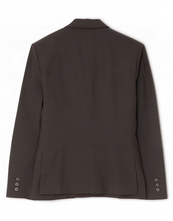 Marks & Spencer Womens 1 Button Blazer Jacket UK 10 Small Grey Polyester