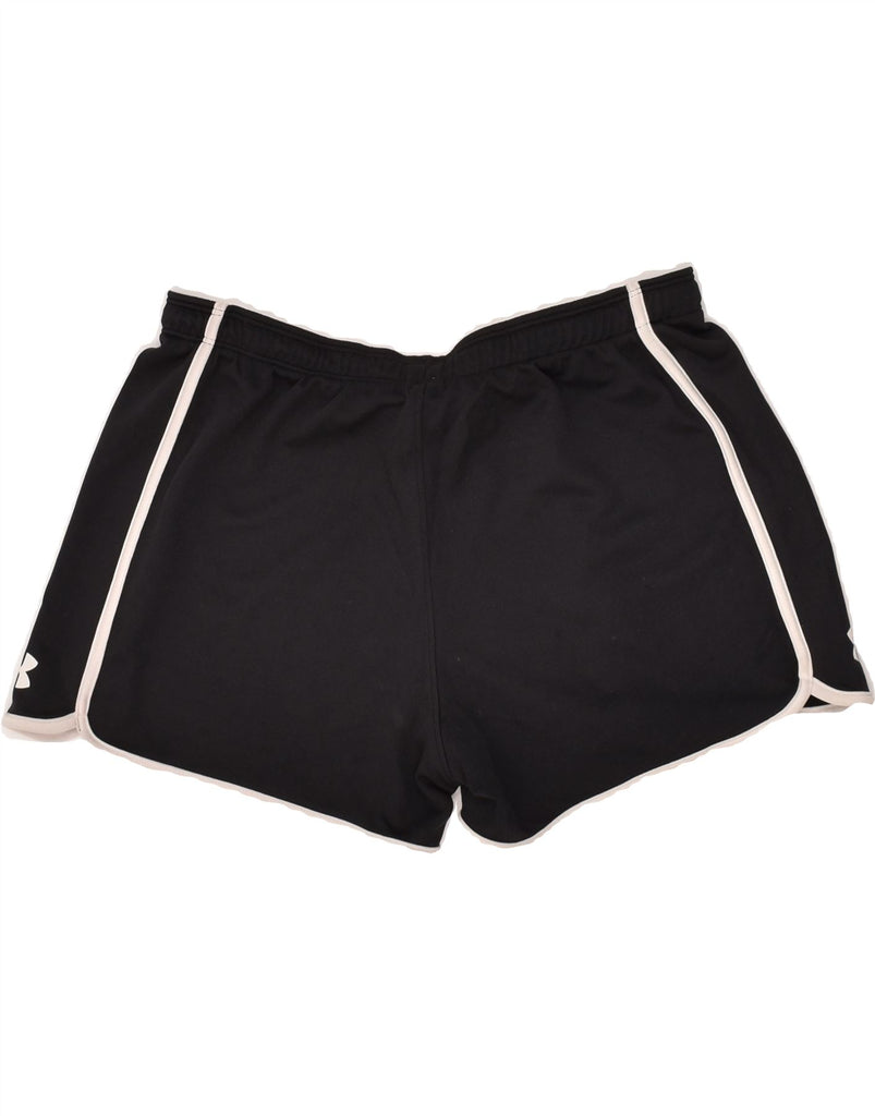 UNDER ARMOUR Womens Heat Gear Sport Shorts UK 12 Medium Black Polyester | Vintage Under Armour | Thrift | Second-Hand Under Armour | Used Clothing | Messina Hembry 