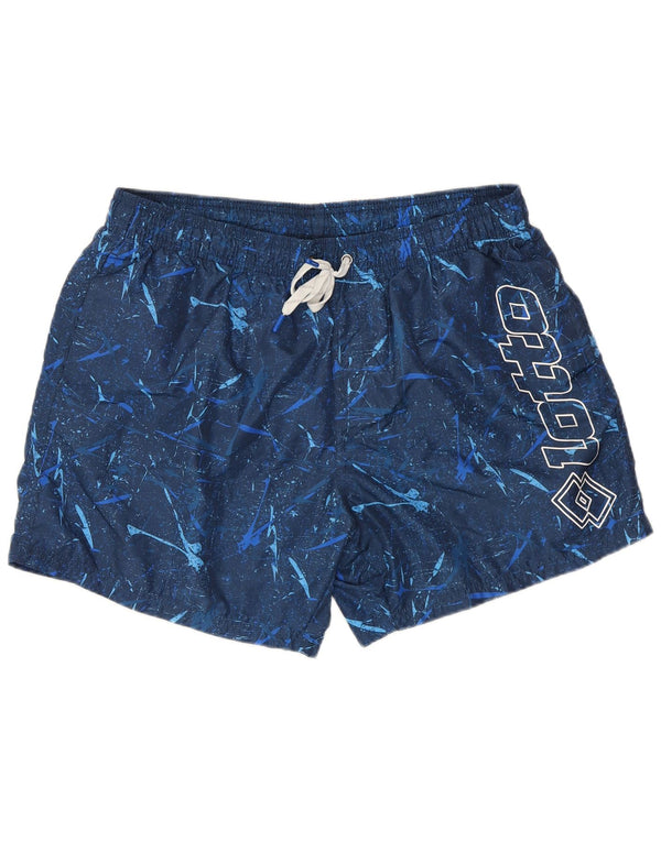 Lotto Mens Graphic Swimming Shorts 2XL Navy Blue Geometric Polyester