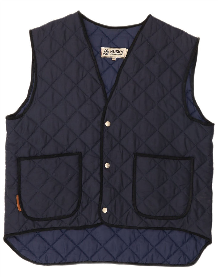 Husky Mens Quilted Gilet UK 44 2XL Navy Blue