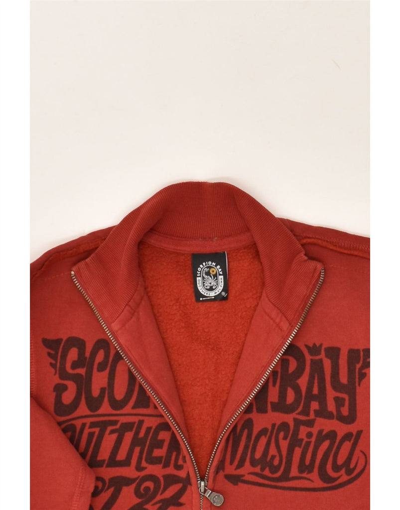 SCORPION BAY Boys Graphic Tracksuit Top Jacket 9-10 Years Medium Red | Vintage Scorpion Bay | Thrift | Second-Hand Scorpion Bay | Used Clothing | Messina Hembry 