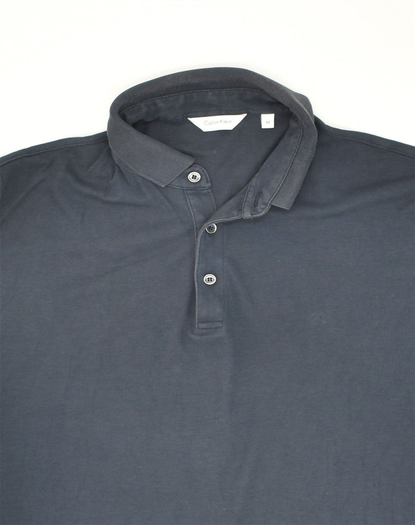 CALVIN KLEIN Mens Polo Shirt Medium Grey Cotton | Vintage Calvin Klein | Thrift | Second-Hand Calvin Klein | Used Clothing | Messina Hembry 