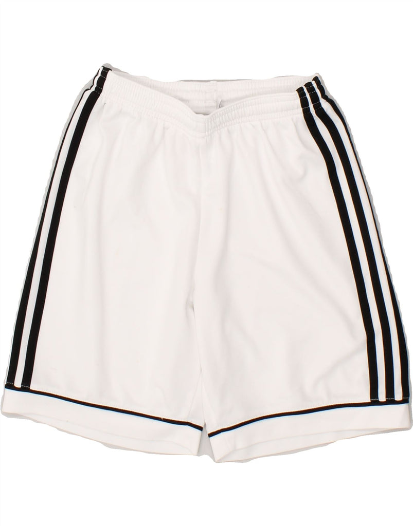 ADIDAS Boys Climalite Sport Shorts 11-12 Years White Polyester | Vintage Adidas | Thrift | Second-Hand Adidas | Used Clothing | Messina Hembry 