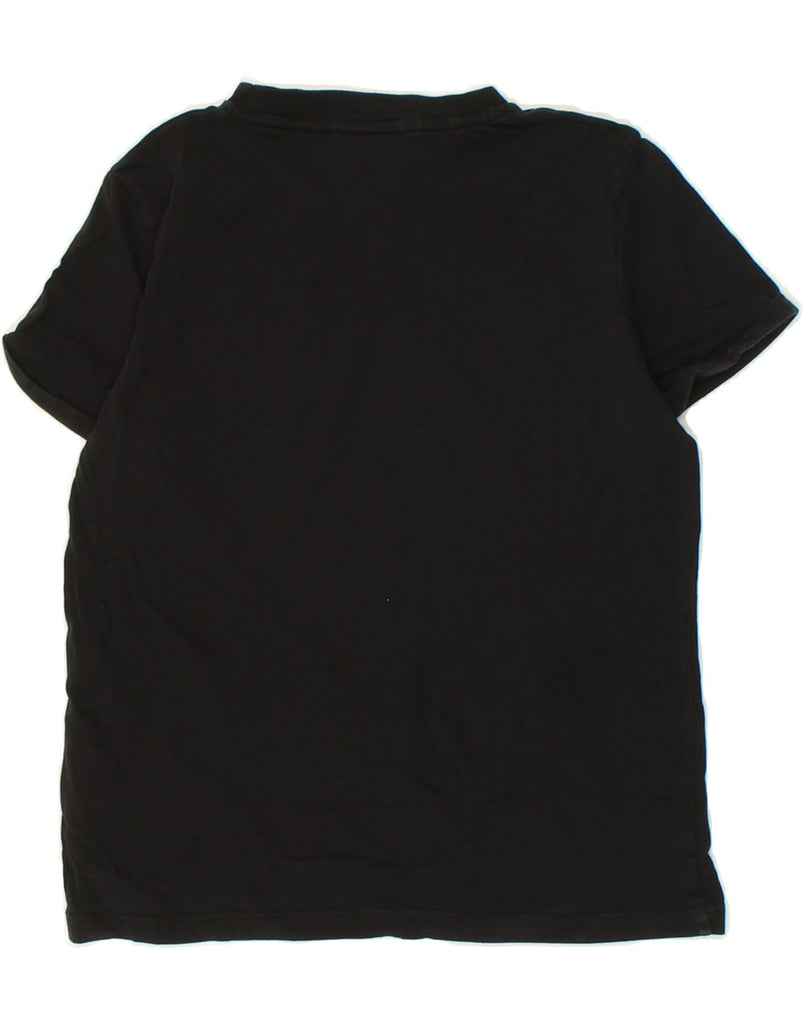DIADORA Girls Graphic T-Shirt Top 7-8 Years Black Cotton | Vintage Diadora | Thrift | Second-Hand Diadora | Used Clothing | Messina Hembry 