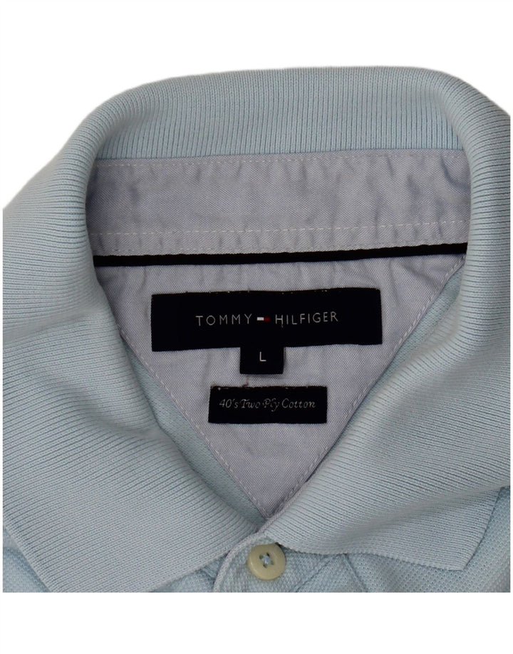 Tommy Hilfiger Mens Polo Shirt Large Blue