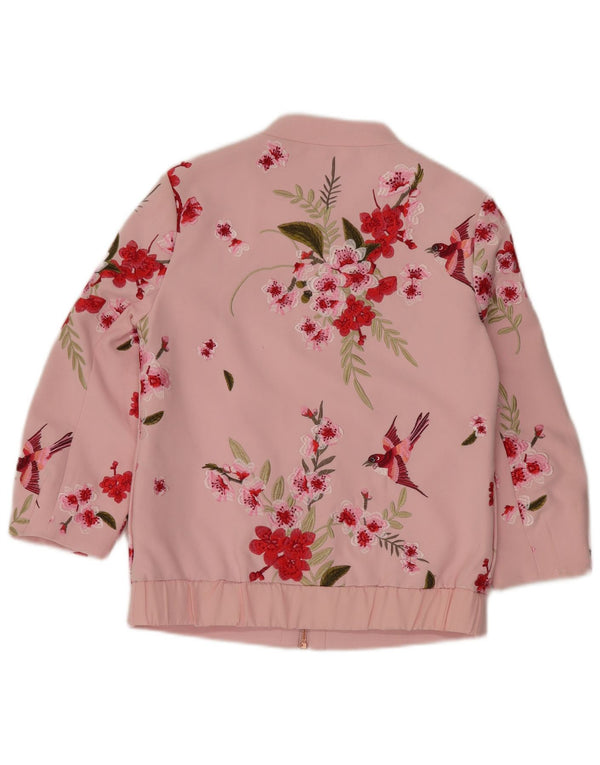 TED BAKER Womens Loose Fit Cardigan Top Size 1 XS Pink Floral Polyester