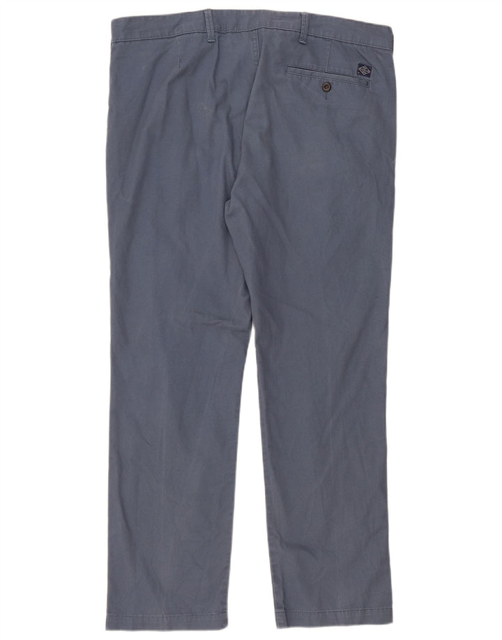 Marks & Spencer Mens Straight Chino Trousers W38 L31 Blue Cotton