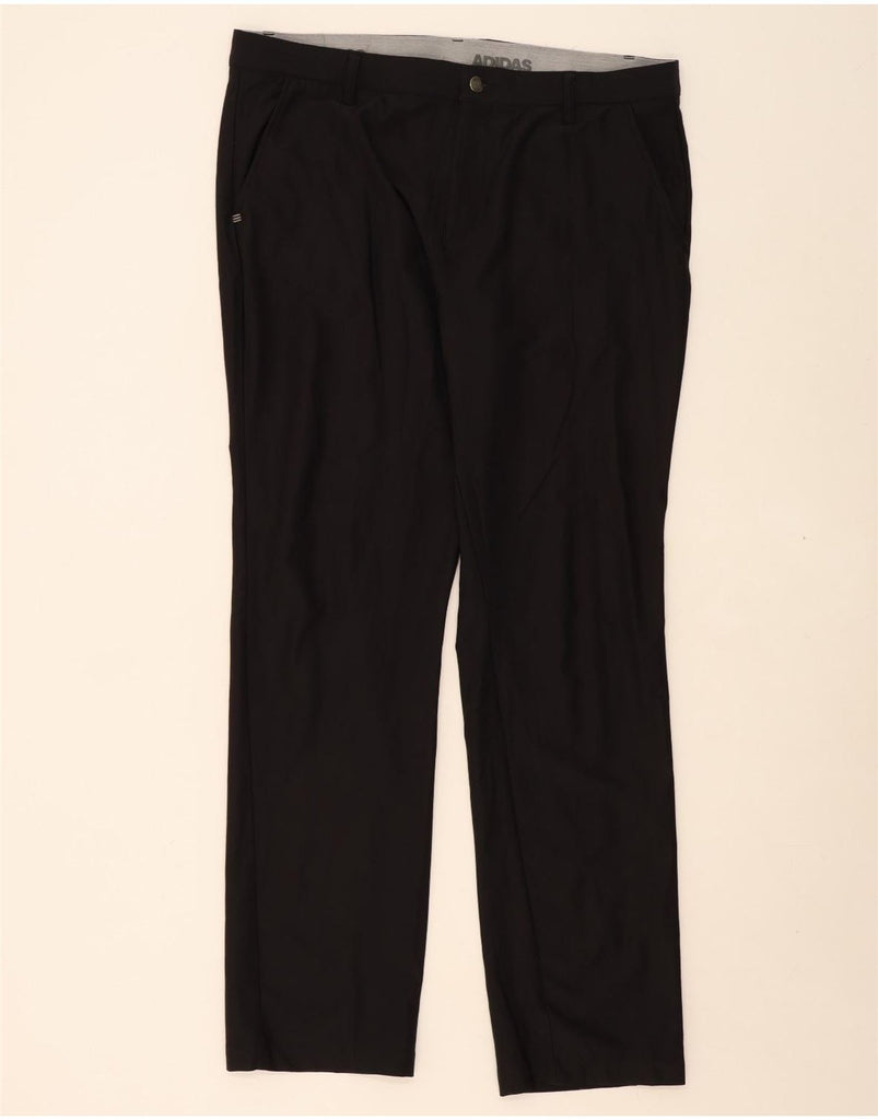ADIDAS Mens Straight Chino Trousers W38 L34 Black Polyester Vintage Adidas and Second-Hand Adidas from Messina Hembry 
