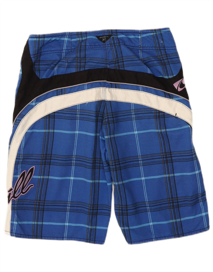 O'Neill Mens Graphic Swimming Shorts Medium Blue Plaid