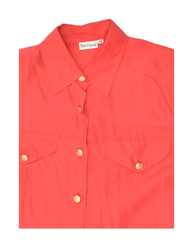 VINTAGE Womens Short Sleeve Shirt EU 38 Medium Red | Vintage Vintage | Thrift | Second-Hand Vintage | Used Clothing | Messina Hembry 
